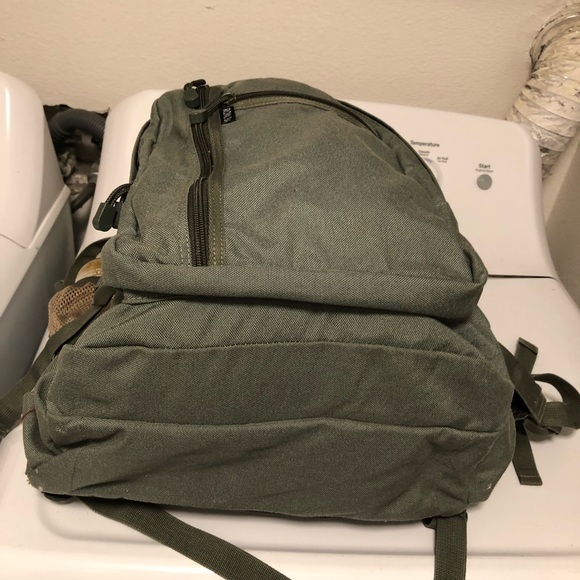 Royal Bag Large Backpack Olive Canvas School Back Padding Side Pockets - Picture 6 of 12